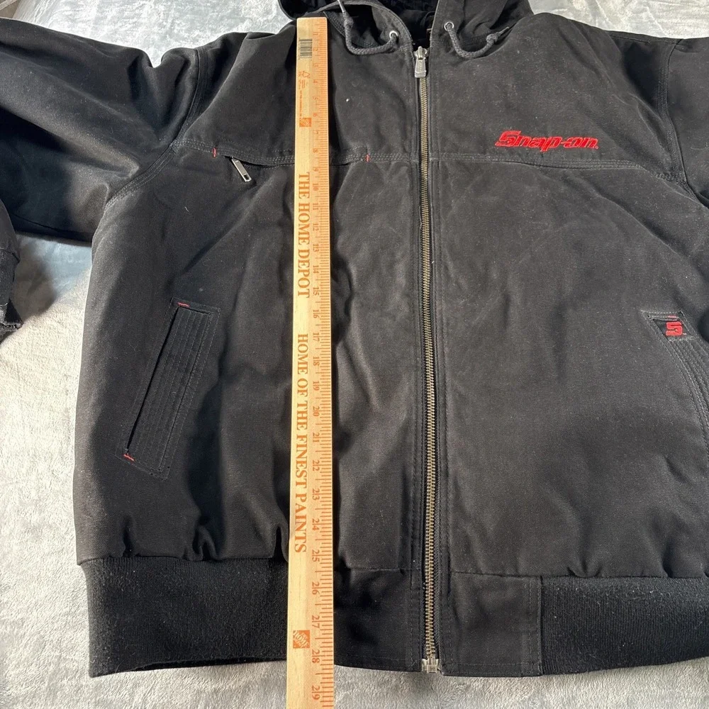 Snap On Tools Jacket Mens 2XL Black Mechanic Logo Heavy Work Canvas